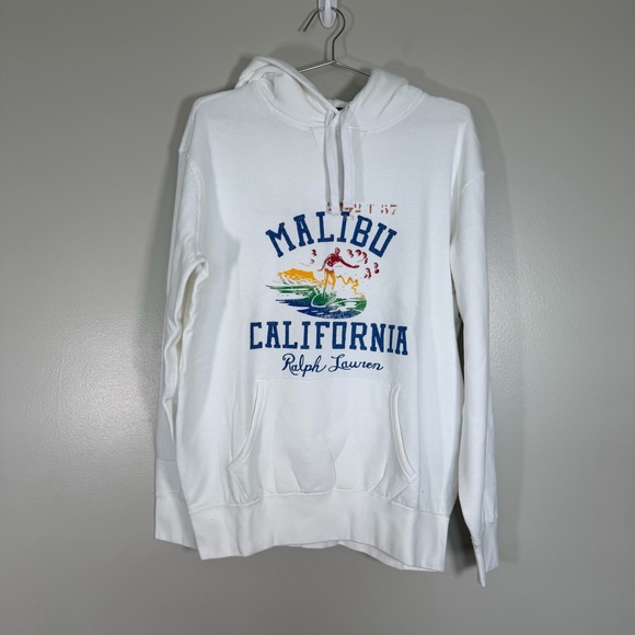 *NEW Ralph Lauren Malibu California Graphic Hoodie Size Medium - Picture 2 of 7